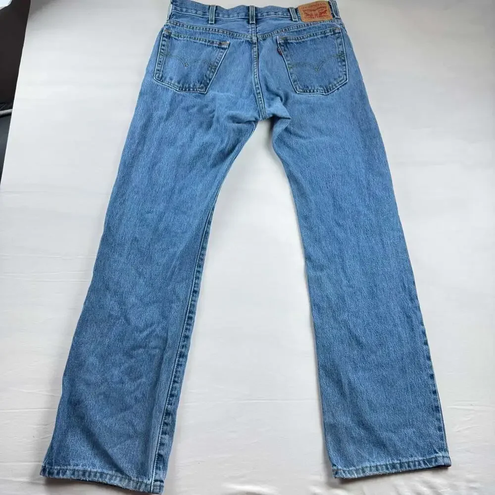 Levi's 501 Original Fit Straight Leg Button Fly Medium Wash Denim Jeans
